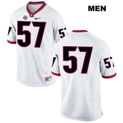 Men's Georgia Bulldogs NCAA #57 Alex Essex Nike Stitched White Authentic No Name College Football Jersey DXZ4754FT